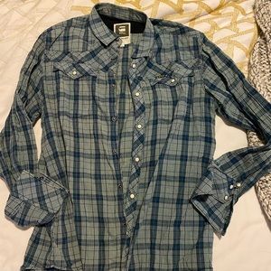 Men’s G Star Plaid Shirt💖